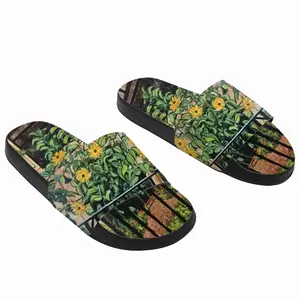 Men Sunflowers New York City Slip On Slippers