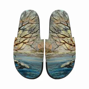 Men Winter Landscape Slip On Slippers