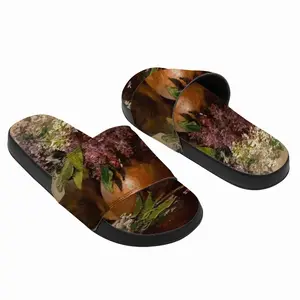 Men Bouquet Of Lilac In A Clay Vase Slip On Slippers