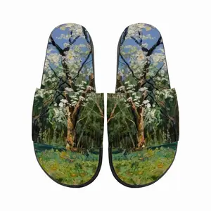 Men Blooming Apple And Pear Trees Slip On Slippers