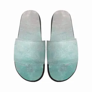 Men Turquoise Blue Window Slip On Slippers