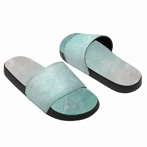 Men Turquoise Blue Window Slip On Slippers