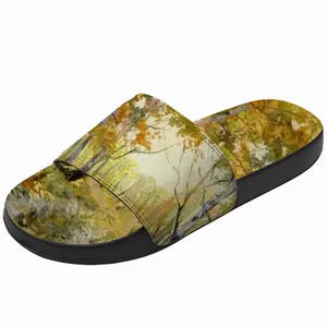 Men Birch Tree Forest Trail Slip On Slippers