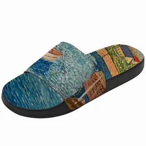 Men Boats In The Country Slip On Slippers