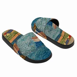 Men Boats In The Country Slip On Slippers