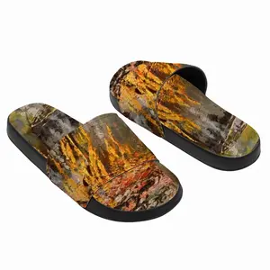 Men Fire Cooking Still Life Impressionism Slip On Slippers