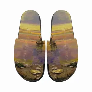 Men Romantic Sailing Seaside Sunset Scenic Slip On Slippers