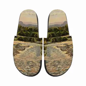 Men White River Landscape In The Morning Slip On Slippers