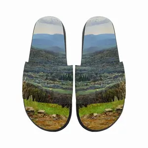 Men Oil Landscape Mountain Valley Slip On Slippers