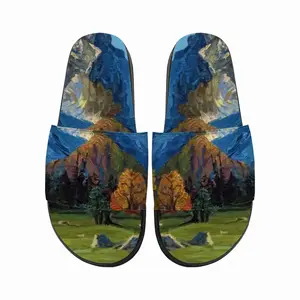 Men High Mountains Landscape Slip On Slippers