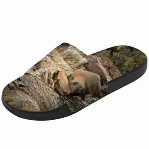 Men Rocky River Realism Impressionism Slip On Slippers