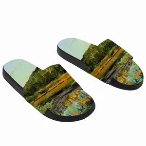 Men Sunset Pond Slip On Slippers