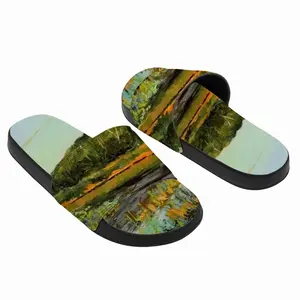 Men Sunset Pond Slip On Slippers