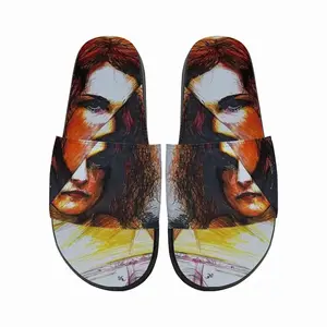 Men Broken Glass Slip On Slippers