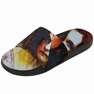 Men Broken Glass Slip On Slippers