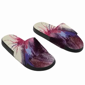 Men Purple Horse Slip On Slippers