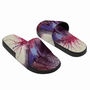 Men Purple Horse Slip On Slippers