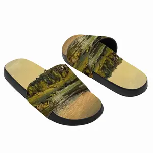 Men Countryside Pond Slip On Slippers