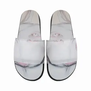 Men White Doberman Slip On Slippers