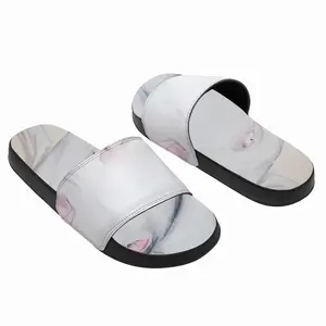 Men White Doberman Slip On Slippers