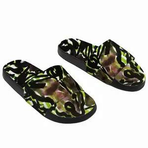 Men Horse On A Green Line Slip On Slippers