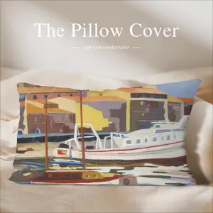 Sète The Navy Polyester Pillow (Rectangle, Multi-Size)