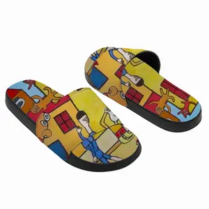 Men Street Scene Slip On Slippers