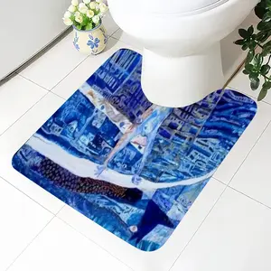 True Blue Toilet Bowl Mat