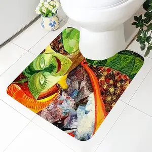 Frida Green Fragment I Toilet Bowl Mat