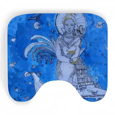 Drawing Ink - Blue Diva Toilet Bowl Mat