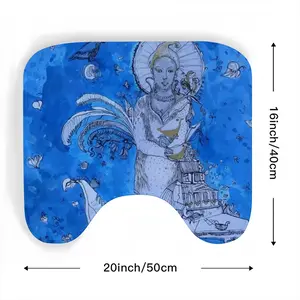 Drawing Ink - Blue Diva Toilet Bowl Mat