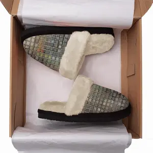 Men Grid Series (Pastel) Fuzzy Slippers