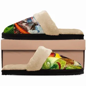 Men Frida Green Fragment I Fuzzy Slippers