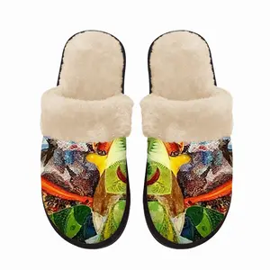 Men Frida Green Fragment I Fuzzy Slippers