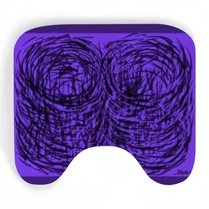 Purple Swirl Toilet Bowl Mat