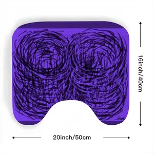 Purple Swirl Toilet Bowl Mat