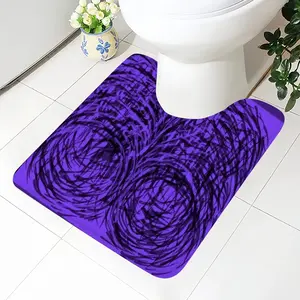 Purple Swirl Toilet Bowl Mat