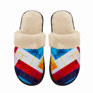 Men The Grexit Fuzzy Slippers