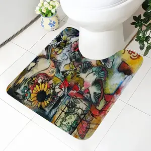 Postcard Toilet Bowl Mat