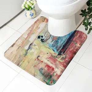 Blue Waterfall Toilet Bowl Mat