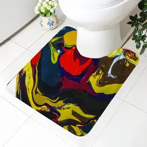 Running In Paint Toilet Bowl Mat