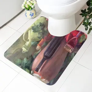 Still Life (Green And Red) Toilet Bowl Mat