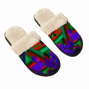 Men Polyhedrisme Fuzzy Slippers