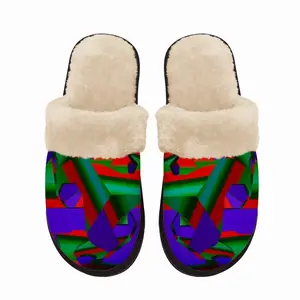 Men Polyhedrisme Fuzzy Slippers