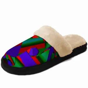 Men Polyhedrisme Fuzzy Slippers