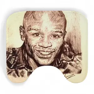 Floyd Mayweather Jr Portrait Toilet Bowl Mat