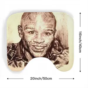 Floyd Mayweather Jr Portrait Toilet Bowl Mat