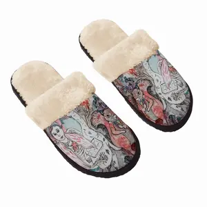 Men Squirrel Tale Fuzzy Slippers