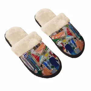 Men La Vucciria Fuzzy Slippers