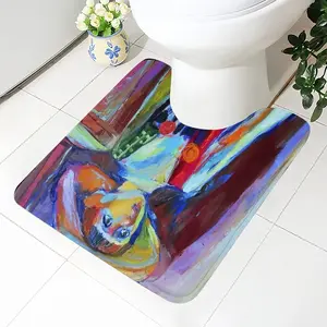 Boy In Clown Costume Toilet Bowl Mat